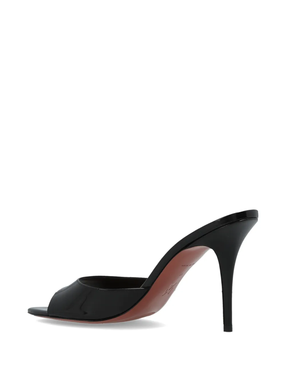 Amina Muaddi Elodie patent sandals Zwart