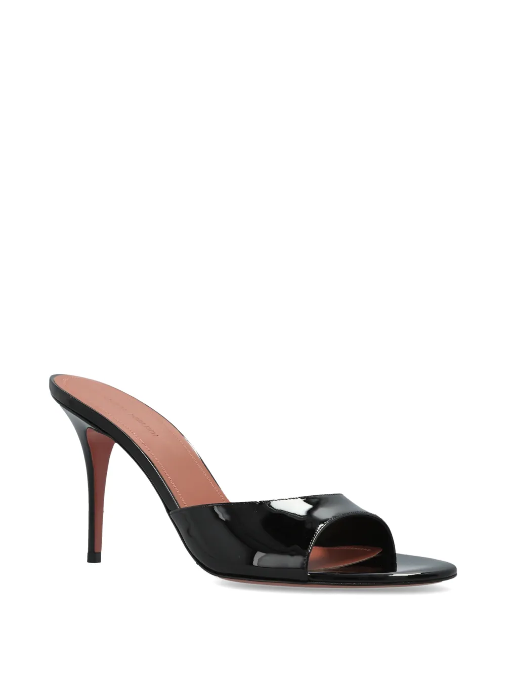 Amina Muaddi Elodie patent sandals Zwart