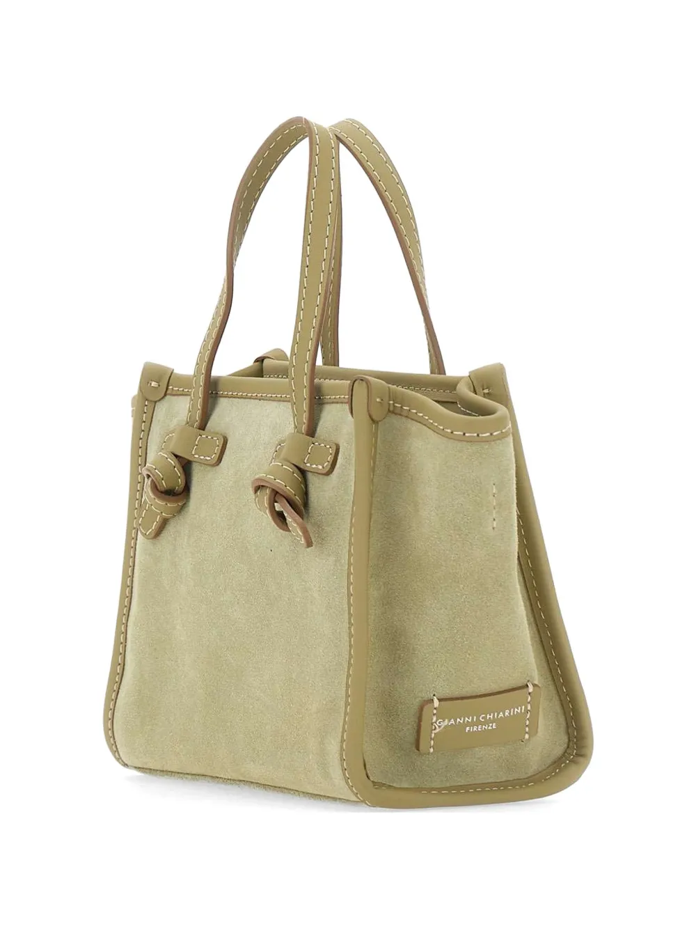 GIANNI CHIARINI Miss Marcella suede tote bag - Verde