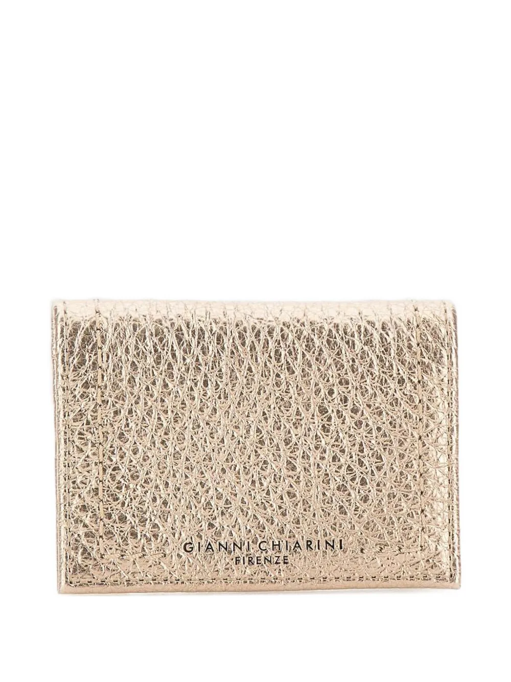 GIANNI CHIARINI Bubble maxi-grain card holder - Oro