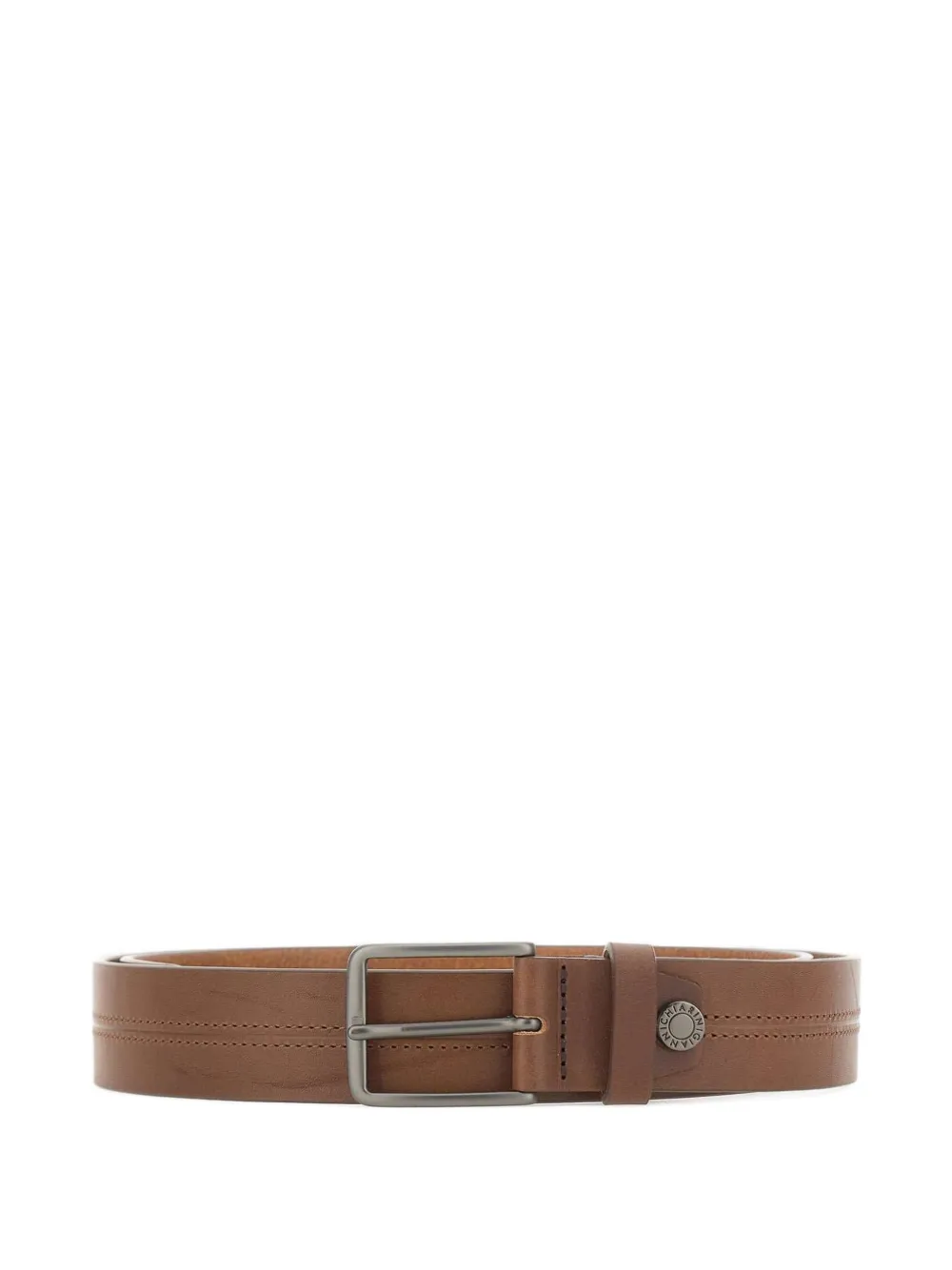 GIANNI CHIARINI stitching-detail leather belt - Marrone