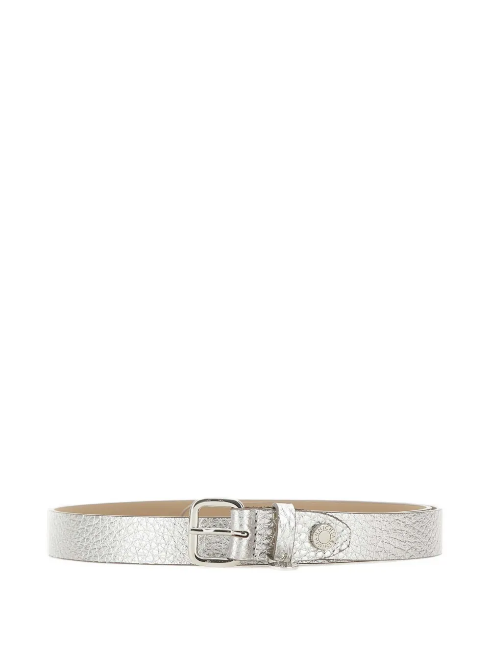 GIANNI CHIARINI metallic-finish leather belt - Argento