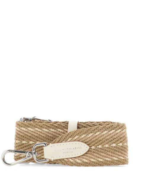 GIANNI CHIARINI striped leather-trim bag strap