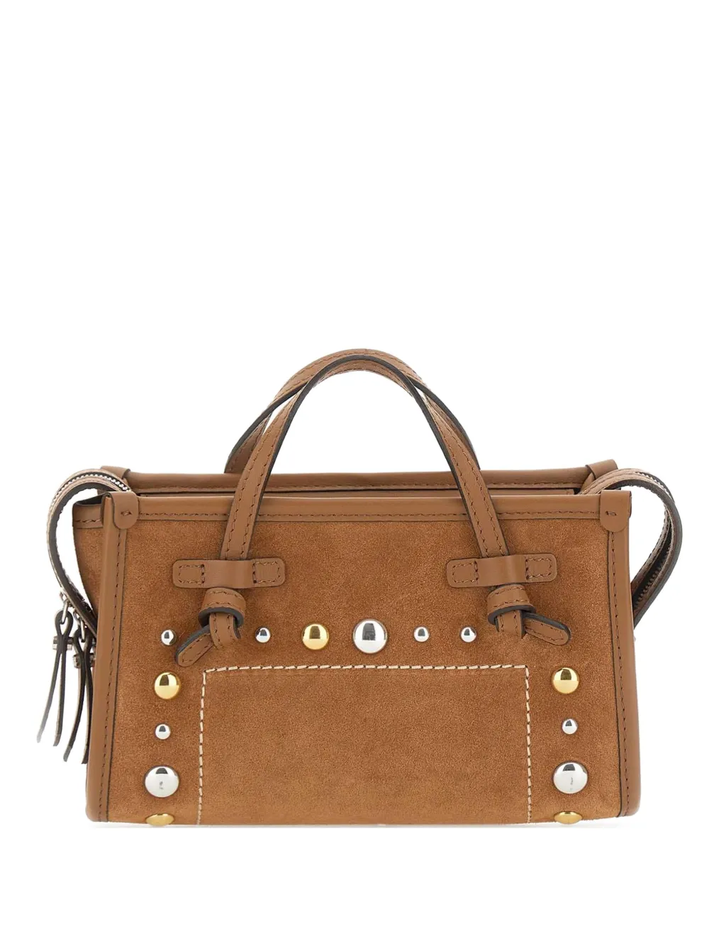 GIANNI CHIARINI Miss Marcella suede tote bag - Marrone
