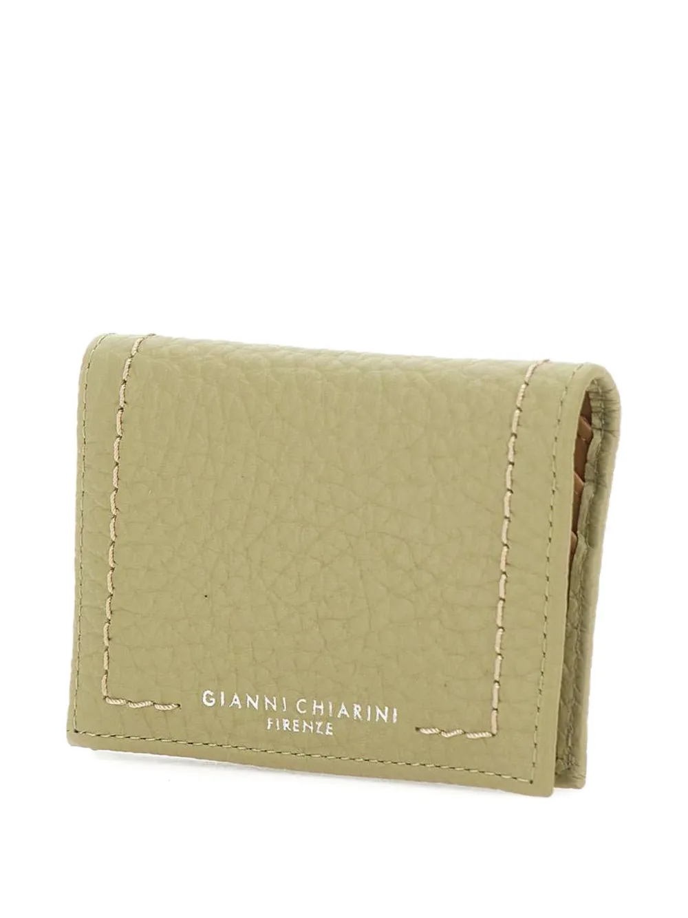  Gianni Chiarini Bubble Contrast-stitching Card Holder - Green 