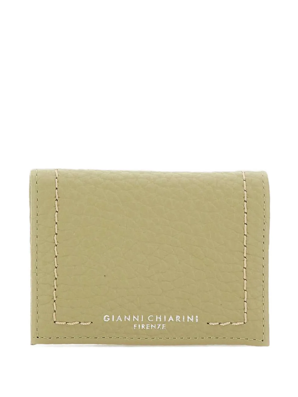 GIANNI CHIARINI Bubble contrast-stitching card holder - Verde