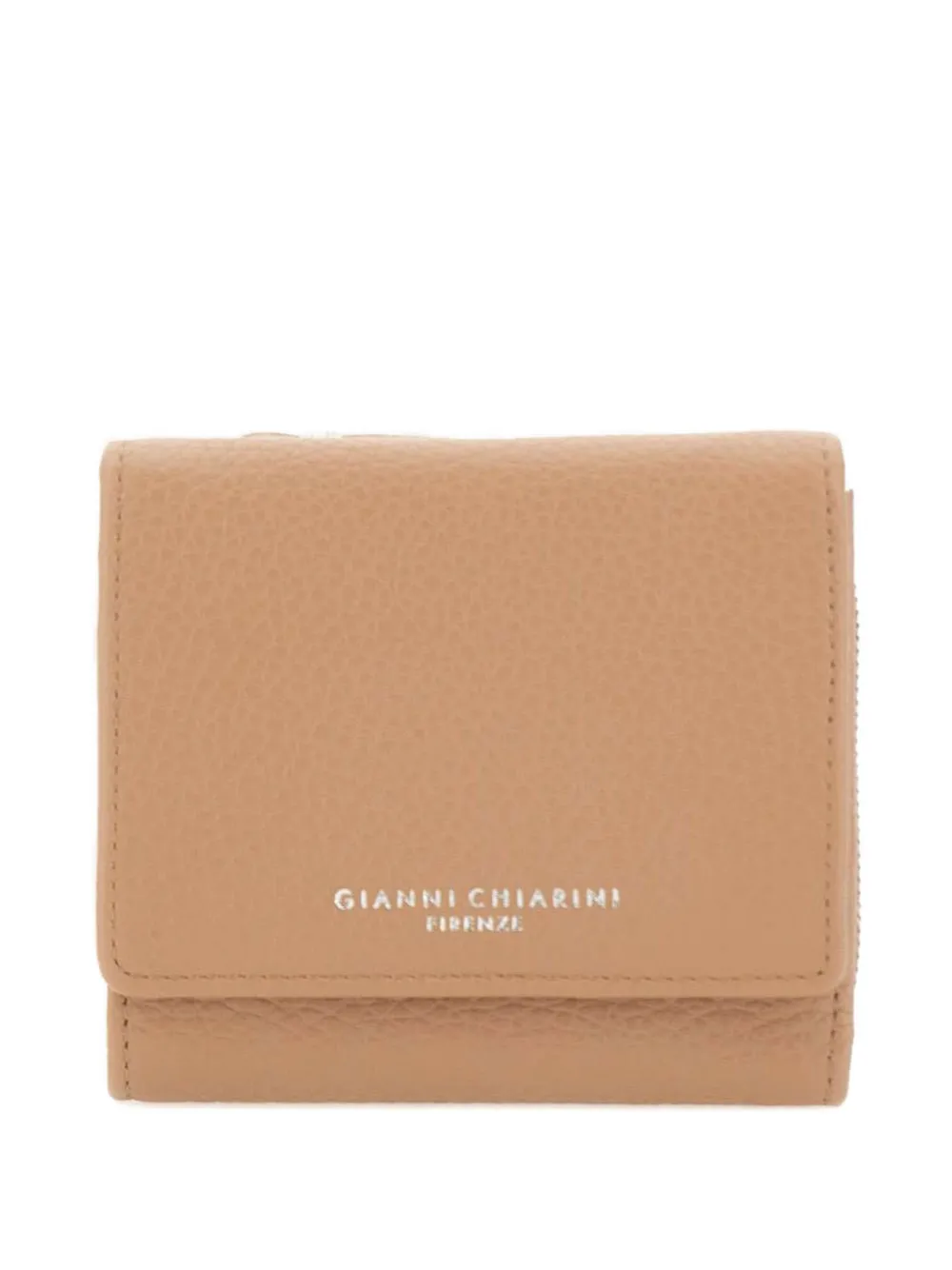 GIANNI CHIARINI pebbled-leather zip wallet - Toni neutri