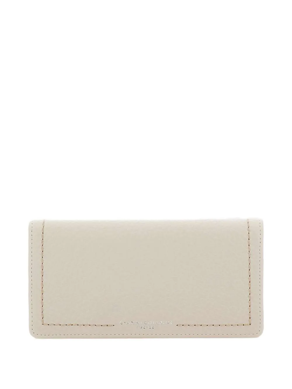 GIANNI CHIARINI Bubble contrast-stitch leather wallet - Toni neutri