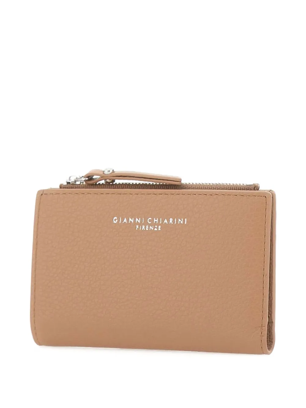 GIANNI CHIARINI Dollaro portemonnee van bewerkt leer Beige