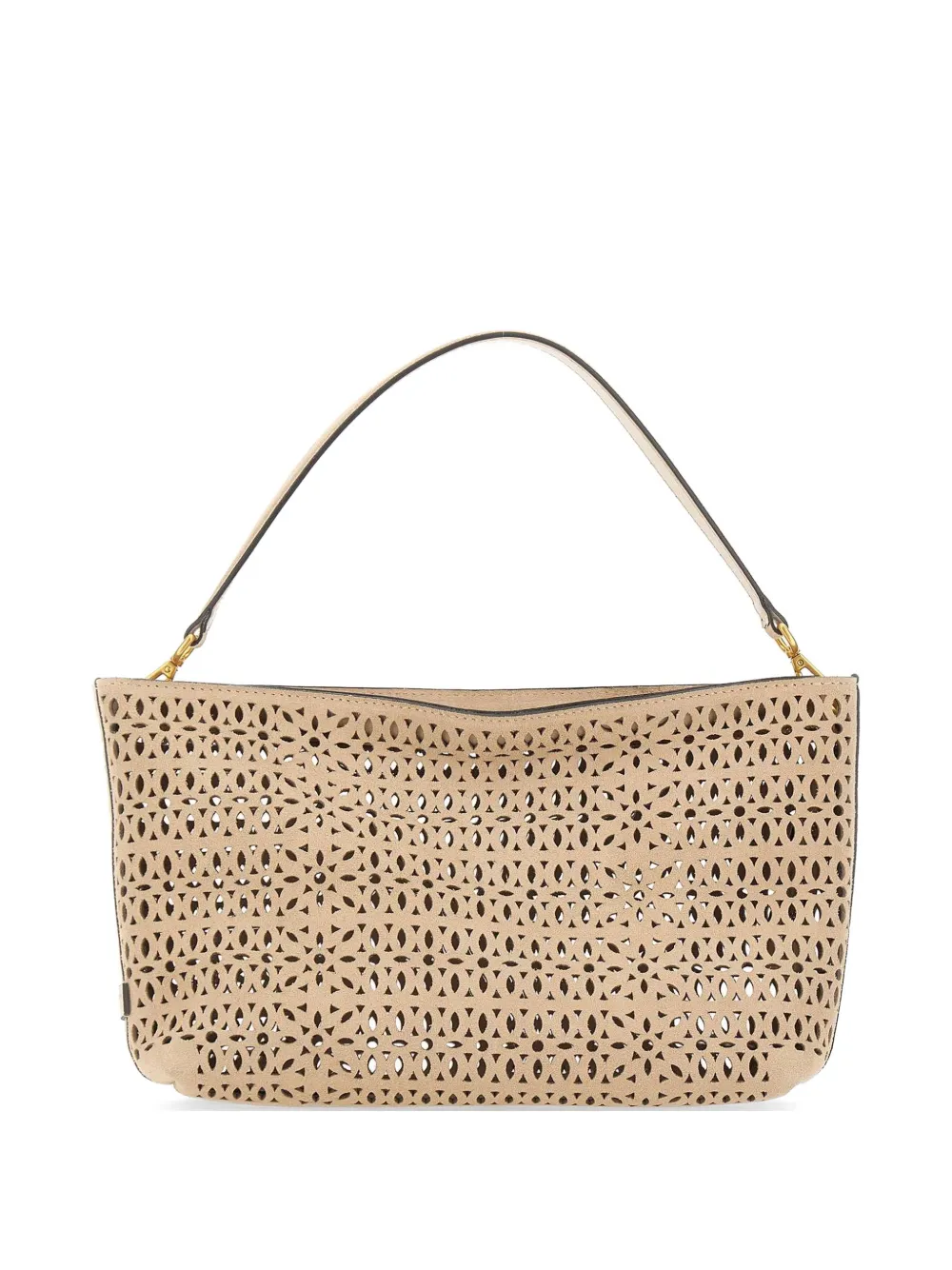 GIANNI CHIARINI perforated mashup leather shoulder bag - Toni neutri