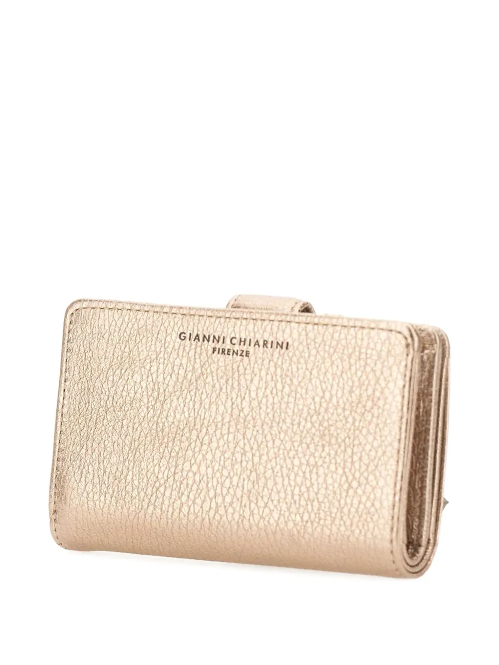  Gianni Chiarini Dollaro Pebbled Tab Wallet - Gold 