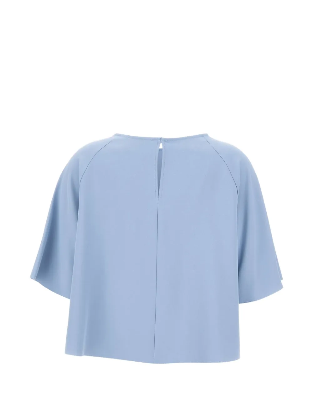  Kaos Pleated Cropped Blouse - Blue 