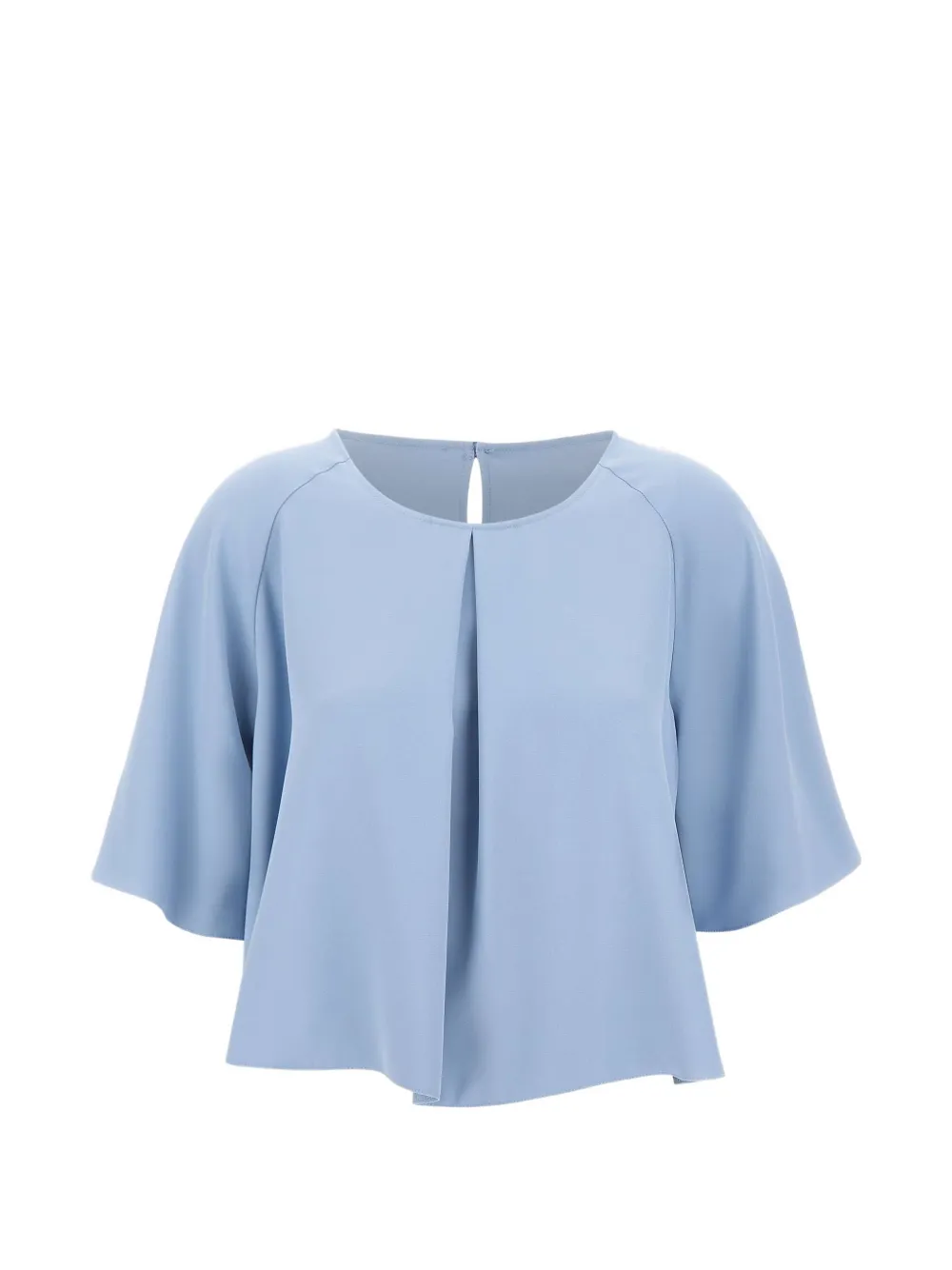 kaos pleated cropped blouse - Blu