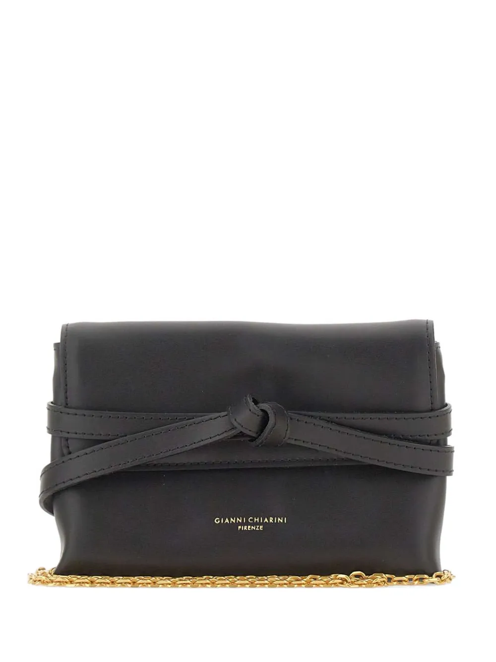 GIANNI CHIARINI knotted strap leather shoulder bag - Nero