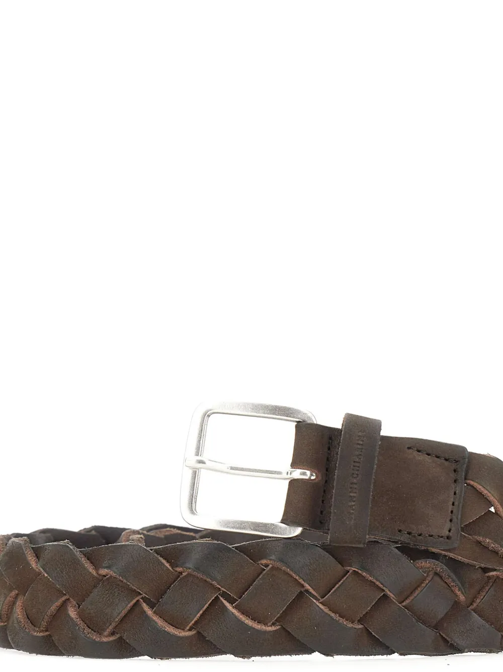  Gianni Chiarini Braided Buckle Belt - Brown 