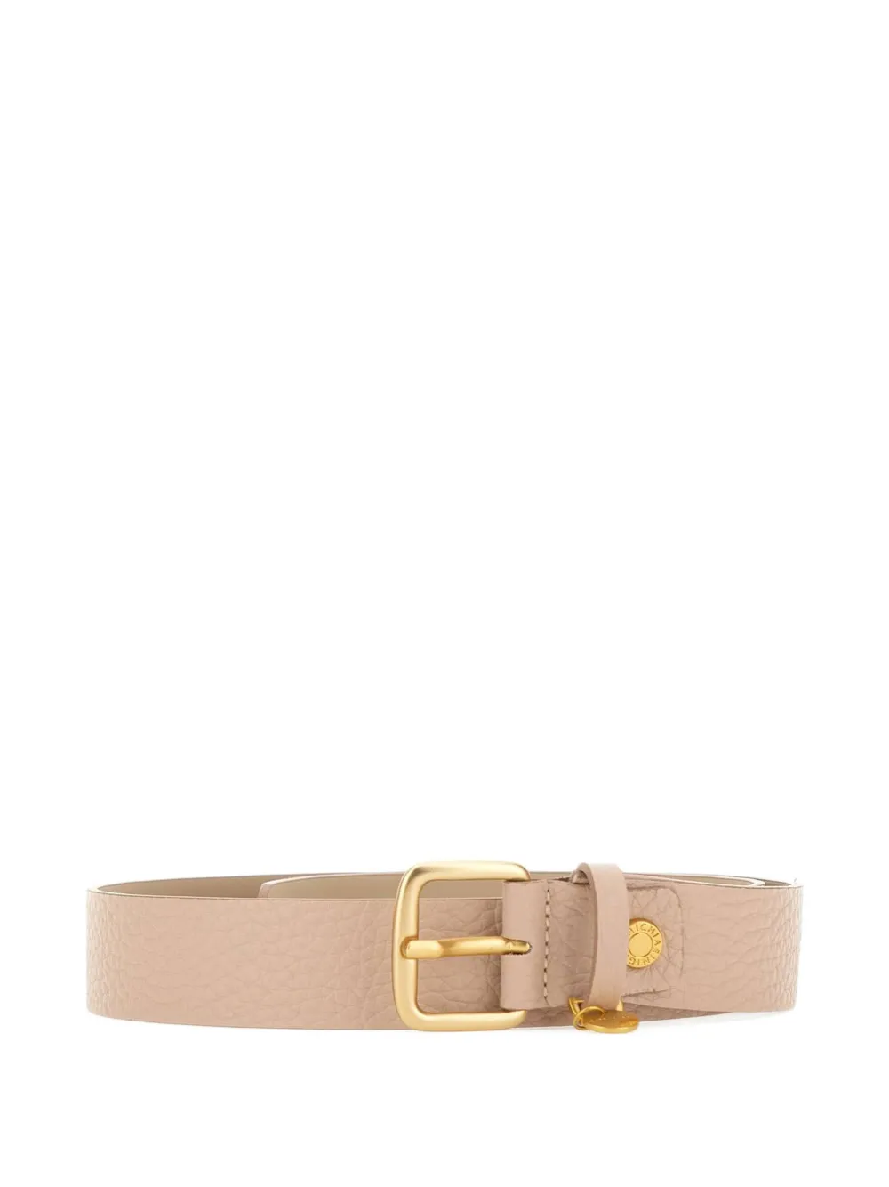 square-buckle leather belt