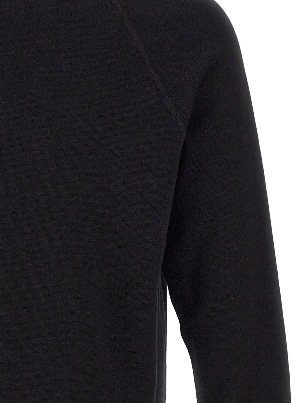 Stone Island 5100045 compacte geribbelde katoenen trui Zwart