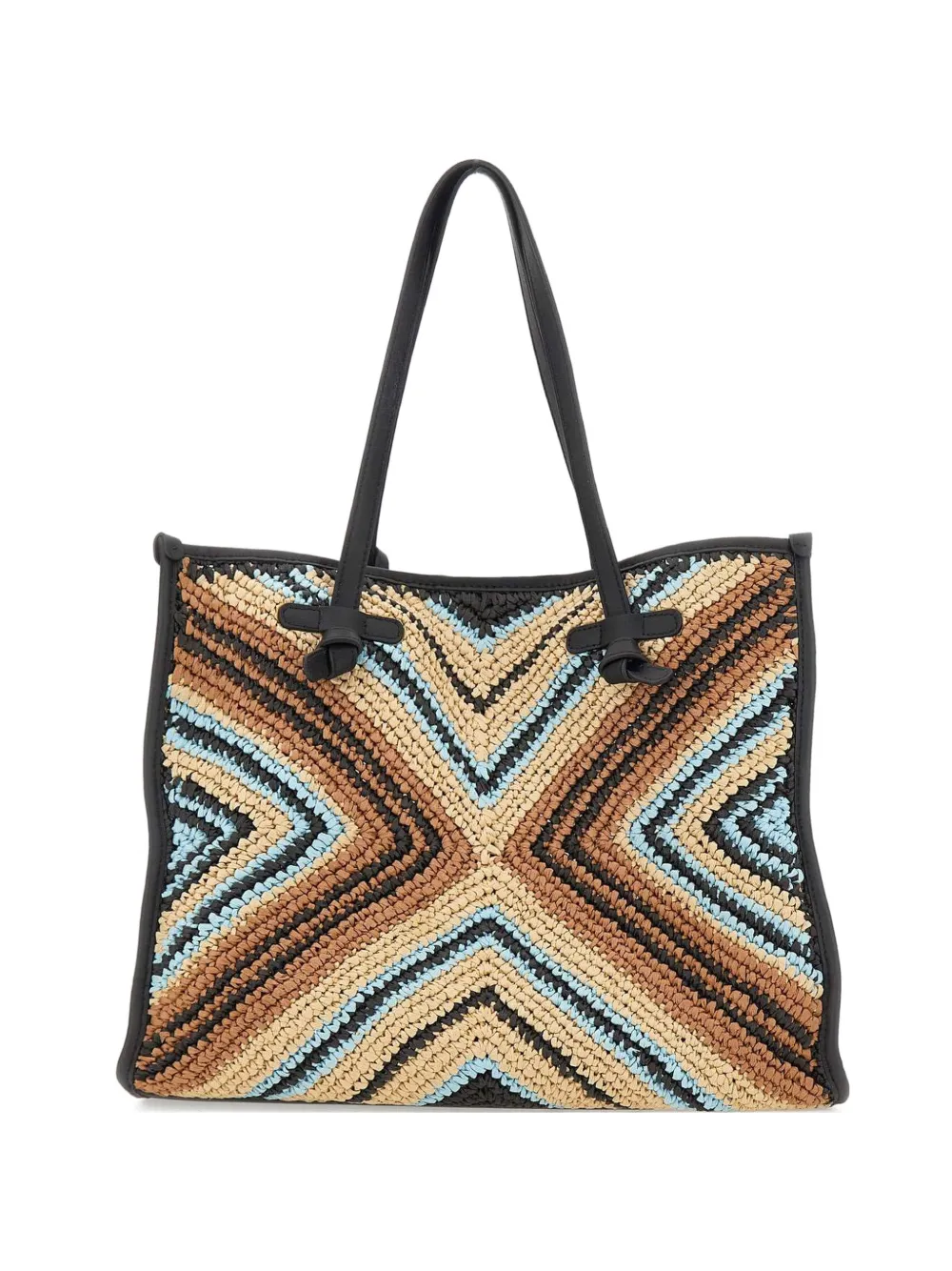GIANNI CHIARINI Marcella geometric tote bag - Marrone