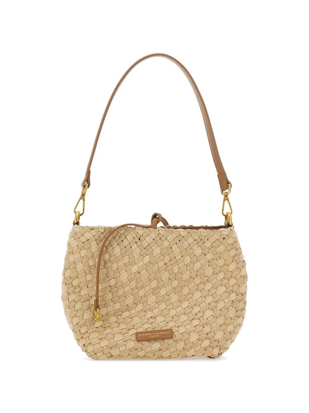 GIANNI CHIARINI Mercy interwoven shoulder bag - Toni neutri