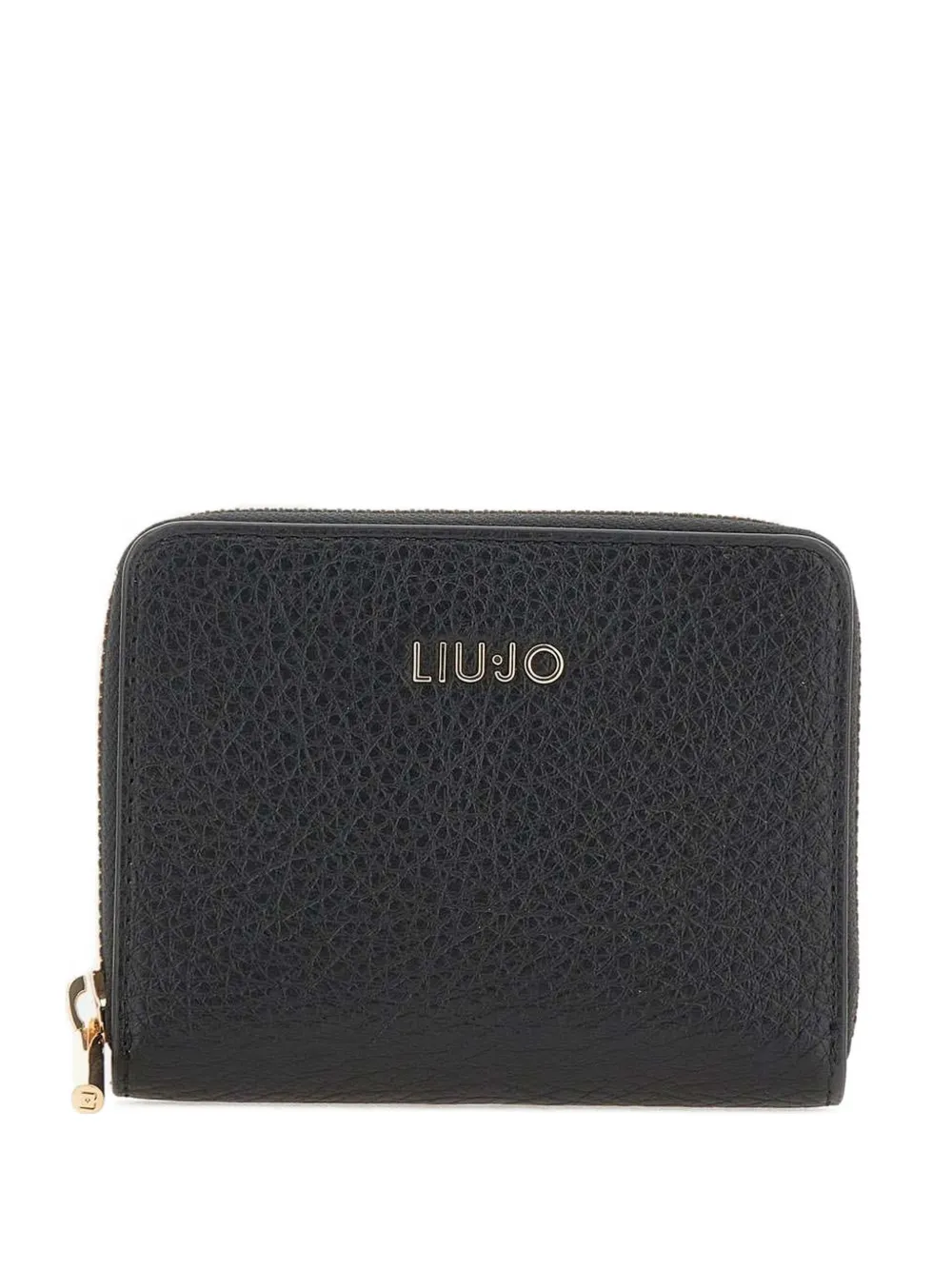 LIU JO lettering logo zip wallet - Nero