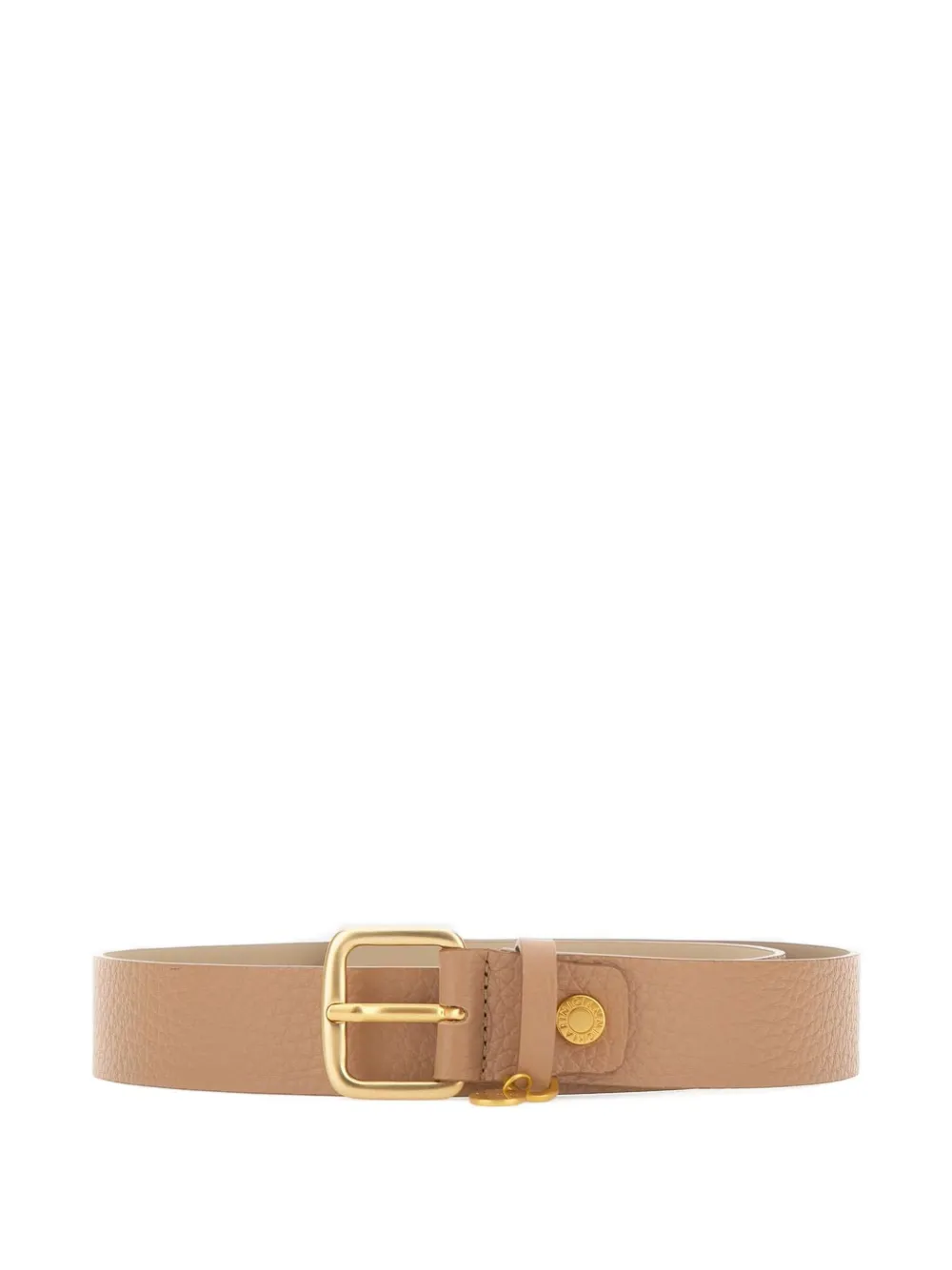 GIANNI CHIARINI square-buckle logo-charm belt - Toni neutri