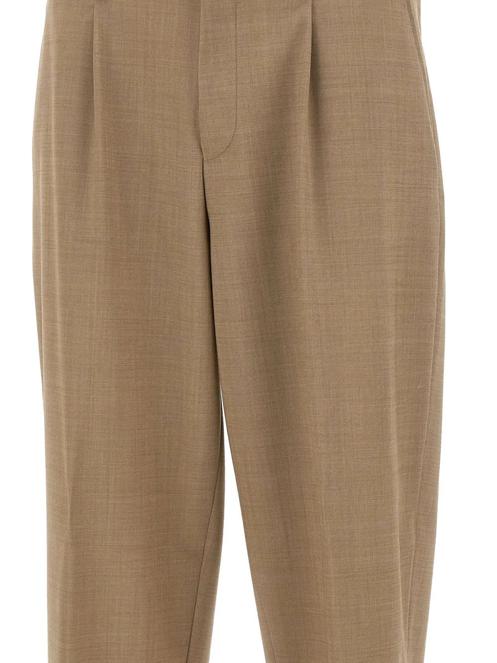 BOSS Plooibroek met toelopende pijpen Beige