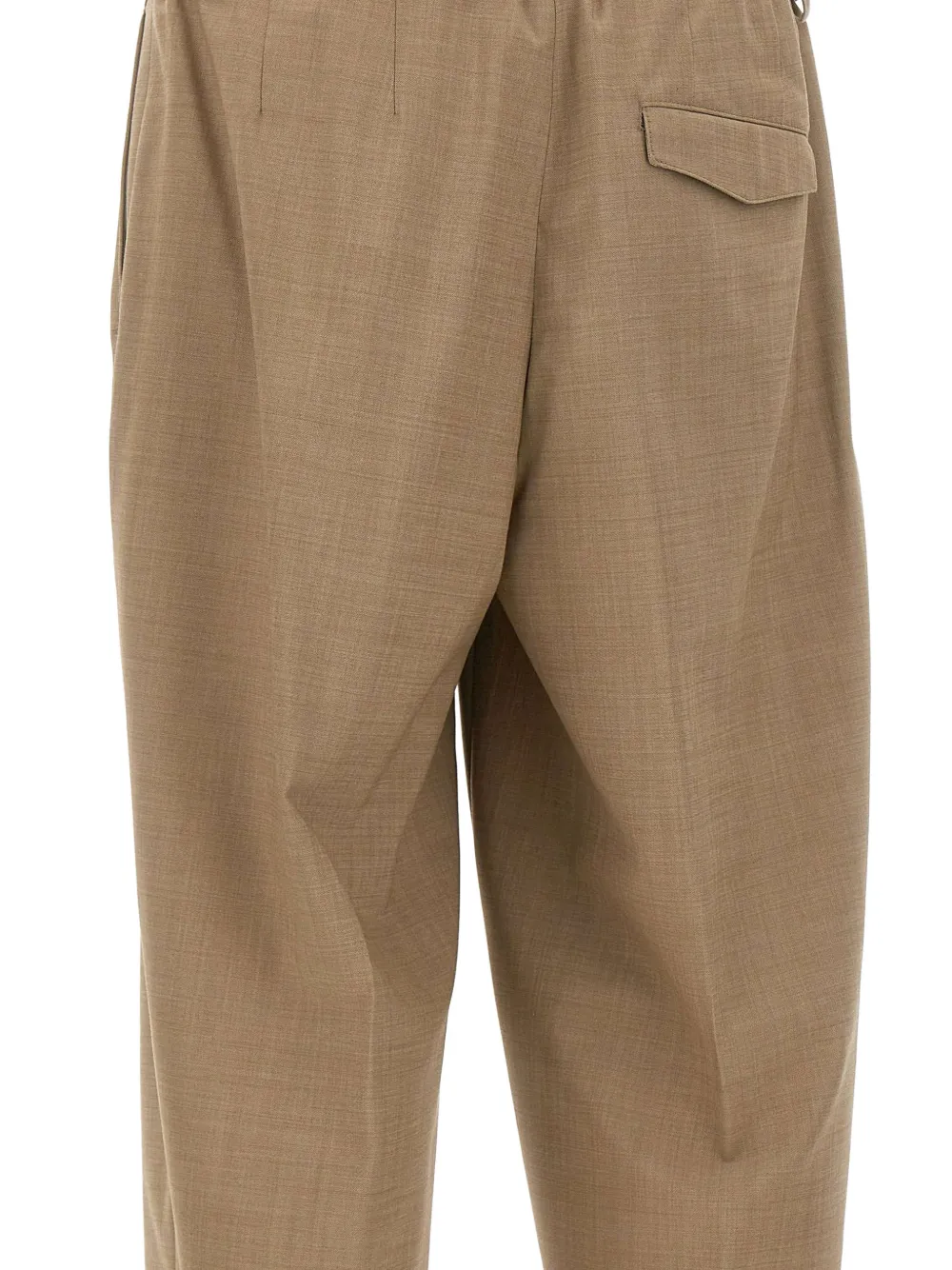 BOSS Plooibroek met toelopende pijpen Beige
