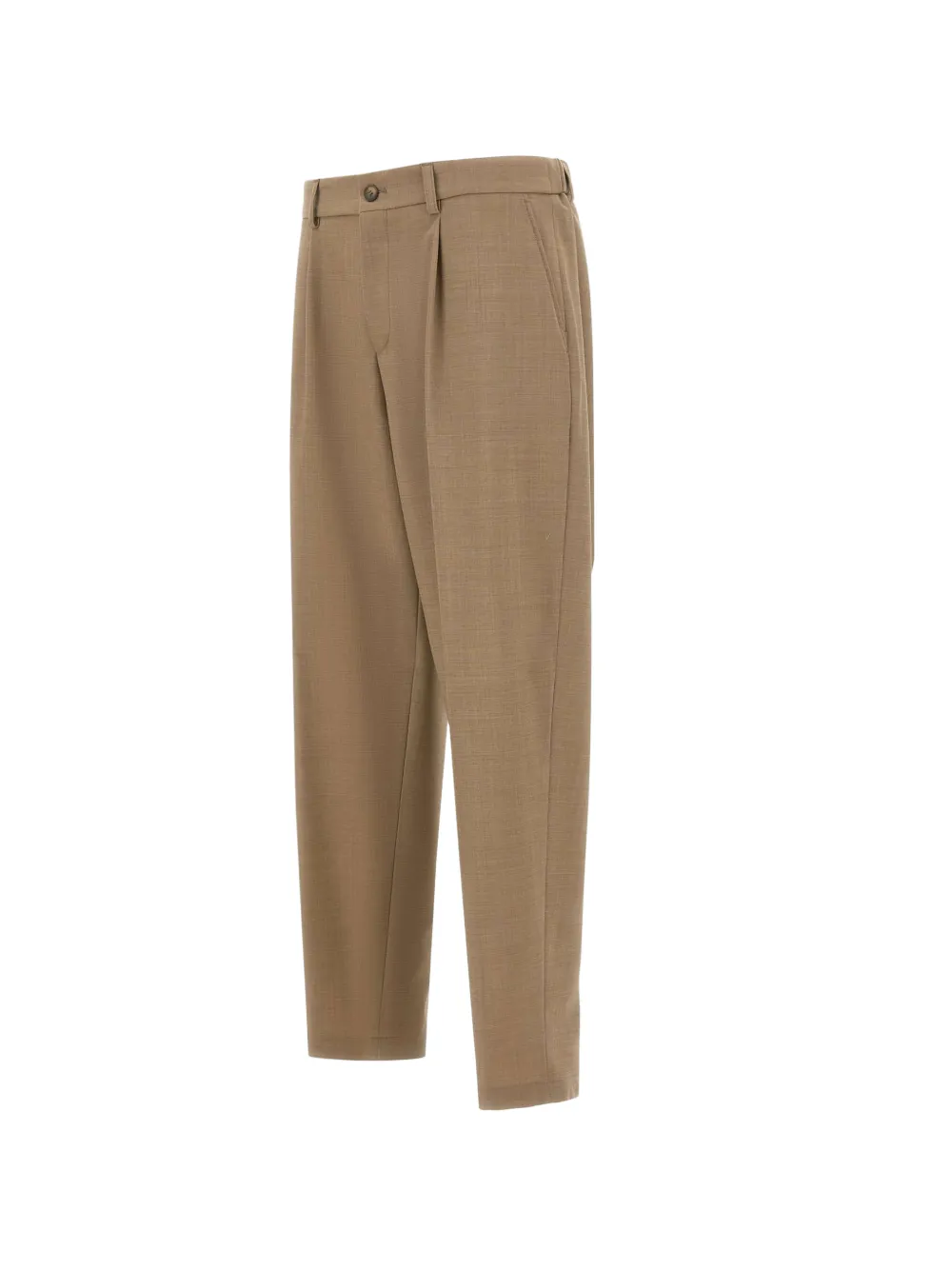 BOSS Plooibroek met toelopende pijpen Beige