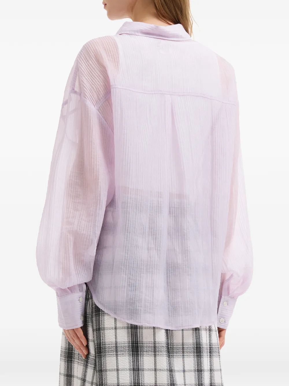 b+ab Blouse met ballonmouwen Paars