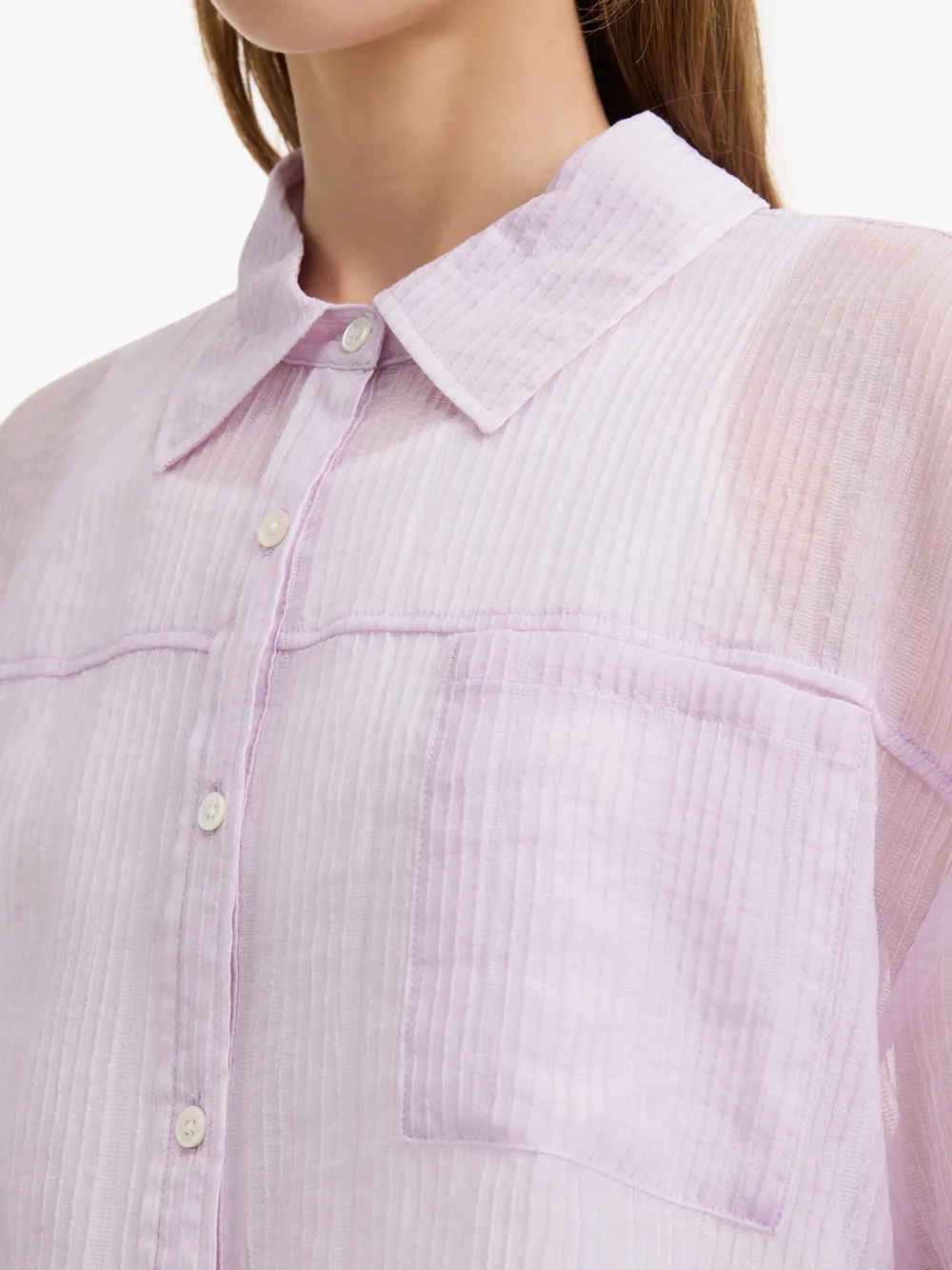 b+ab Blouse met ballonmouwen Paars