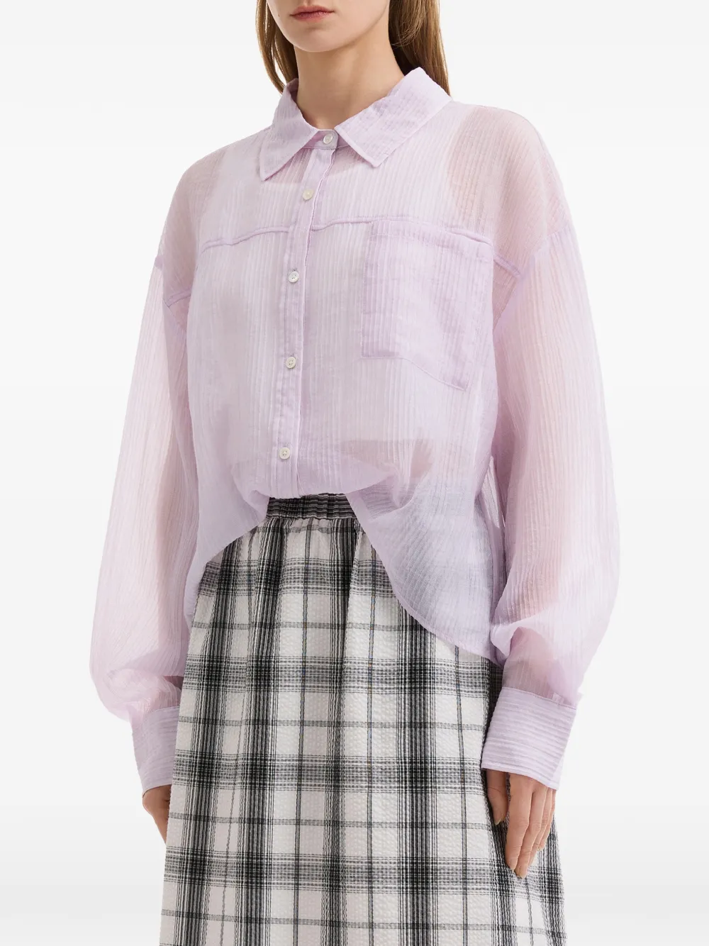 B+ab Balloon-sleeve Shirt - Purple 
