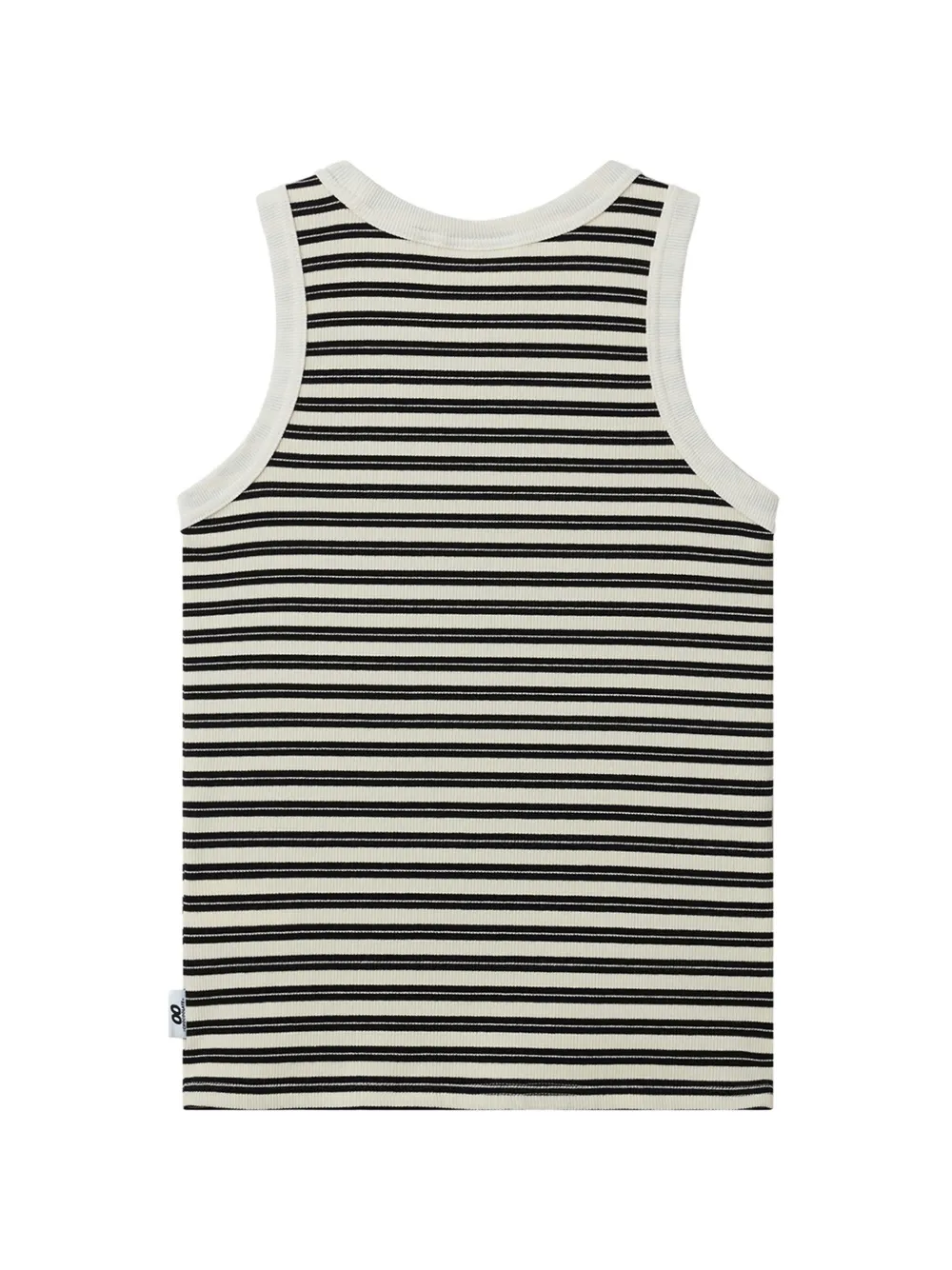  Chocoolate Striped-pattern Embroidered-detail Top - Neutrals 