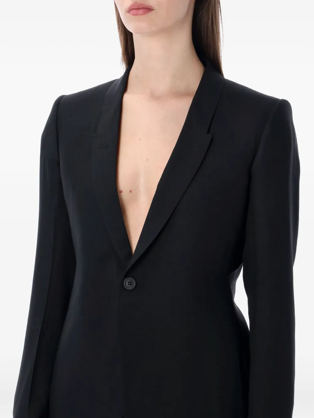 Rick Owens Button-fastening V-neck Blazer - Black 