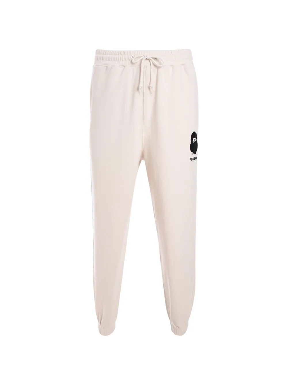 FINGERCROXX drawstring logo track pants - Toni neutri