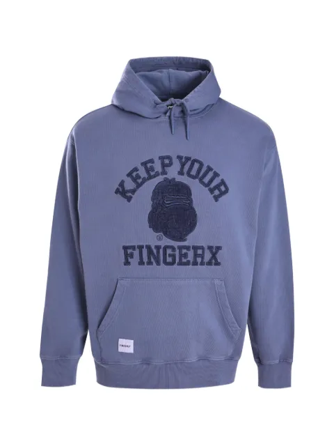 FINGERCROXX logo-patch hoodie