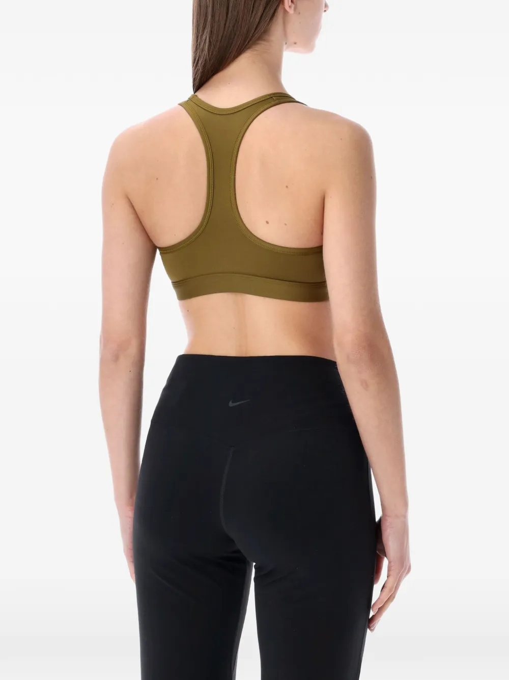 Nike Swoosh mouwloze sport-bh Groen