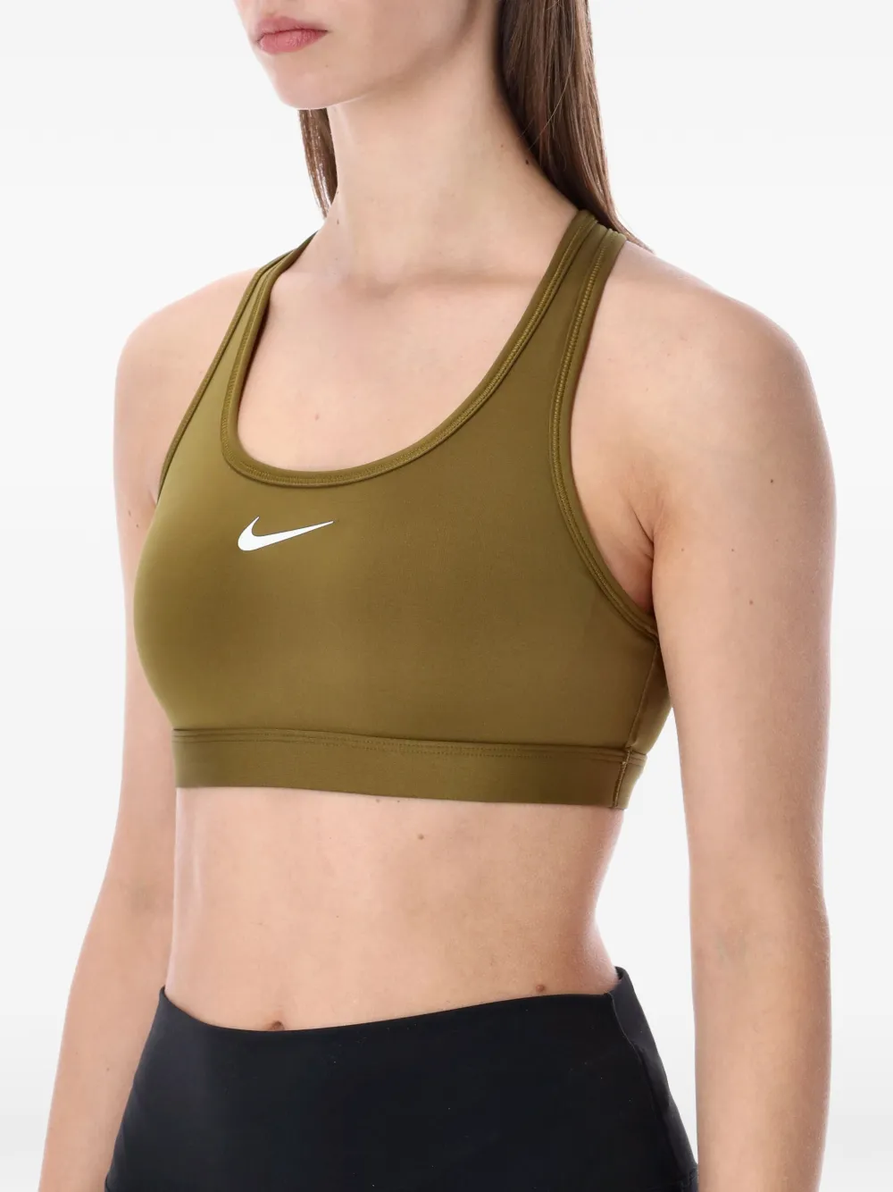 Nike Swoosh mouwloze sport-bh Groen