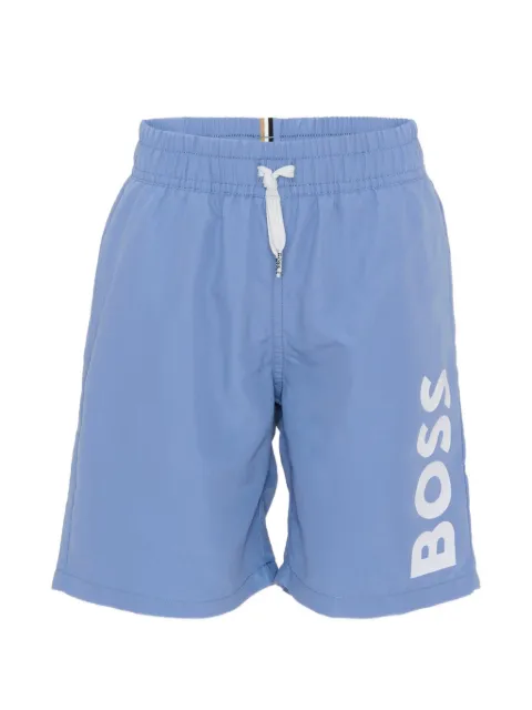 BOSS Kidswear drawstring logo-detail swim shorts 