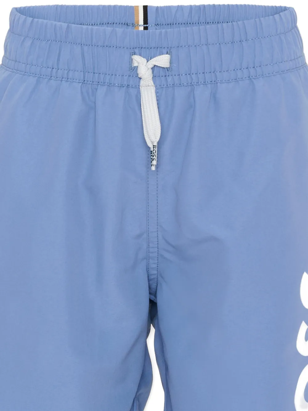 BOSS Kidswear Zwembroek met trekkoord en logodetail Blauw