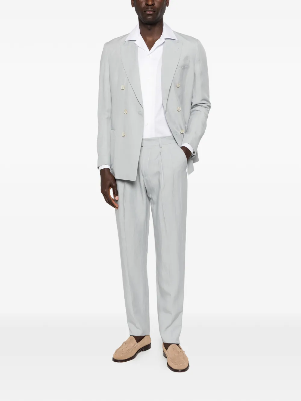 Lardini 파서니 캠프 칼라 셔츠