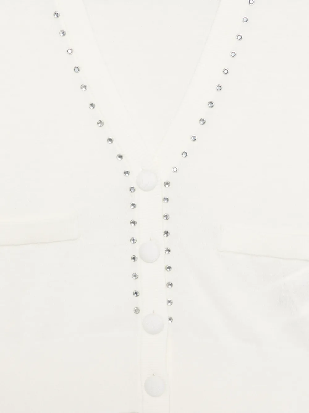  Liu Jo Embellished Button Cardigan - White 