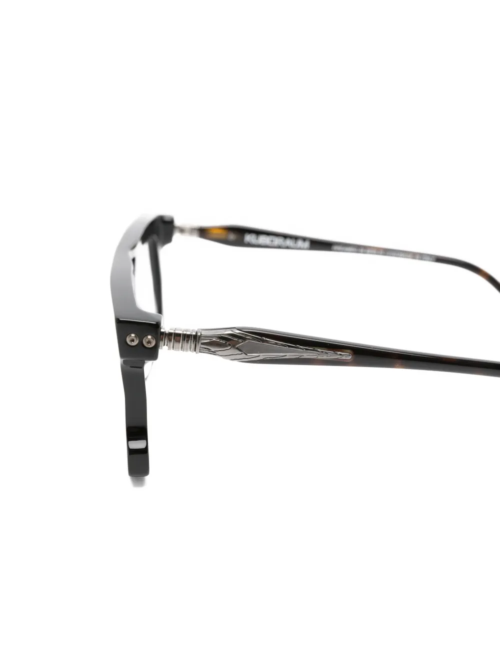  Kuboraum Rectangle-frame Glasses - Black 