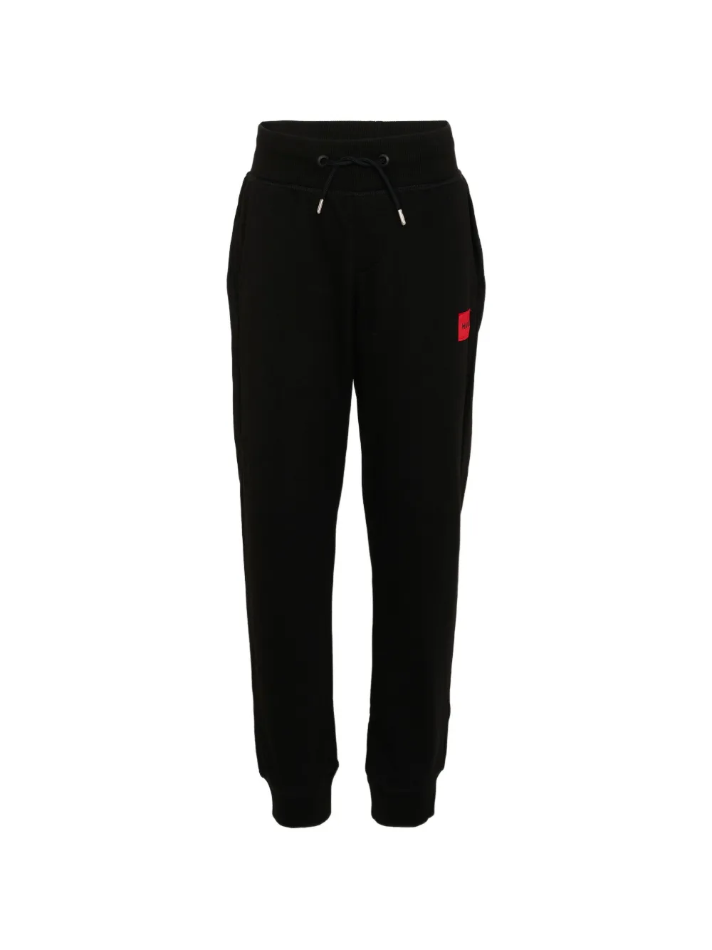 HUGO KIDS logo-patch drawstring track pants - Nero