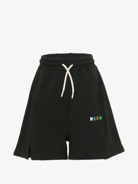 MSGM Kids logo-print shorts