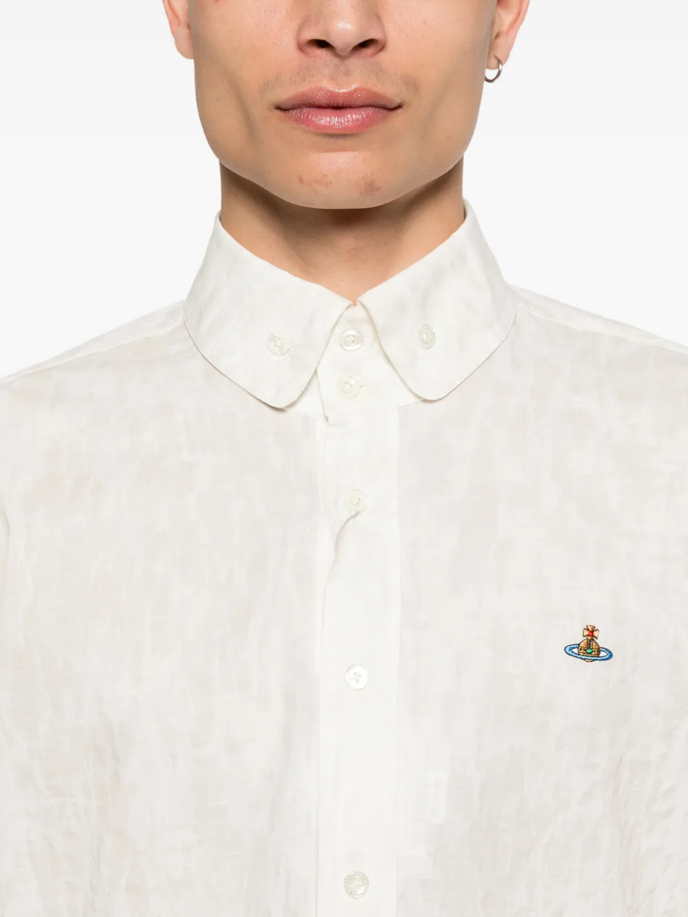 Vivienne Westwood Overhemd met knoopsluiting en Orb-detail Wit