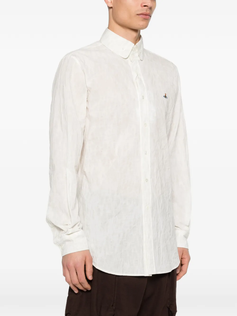 Vivienne Westwood Overhemd met knoopsluiting en Orb-detail Wit