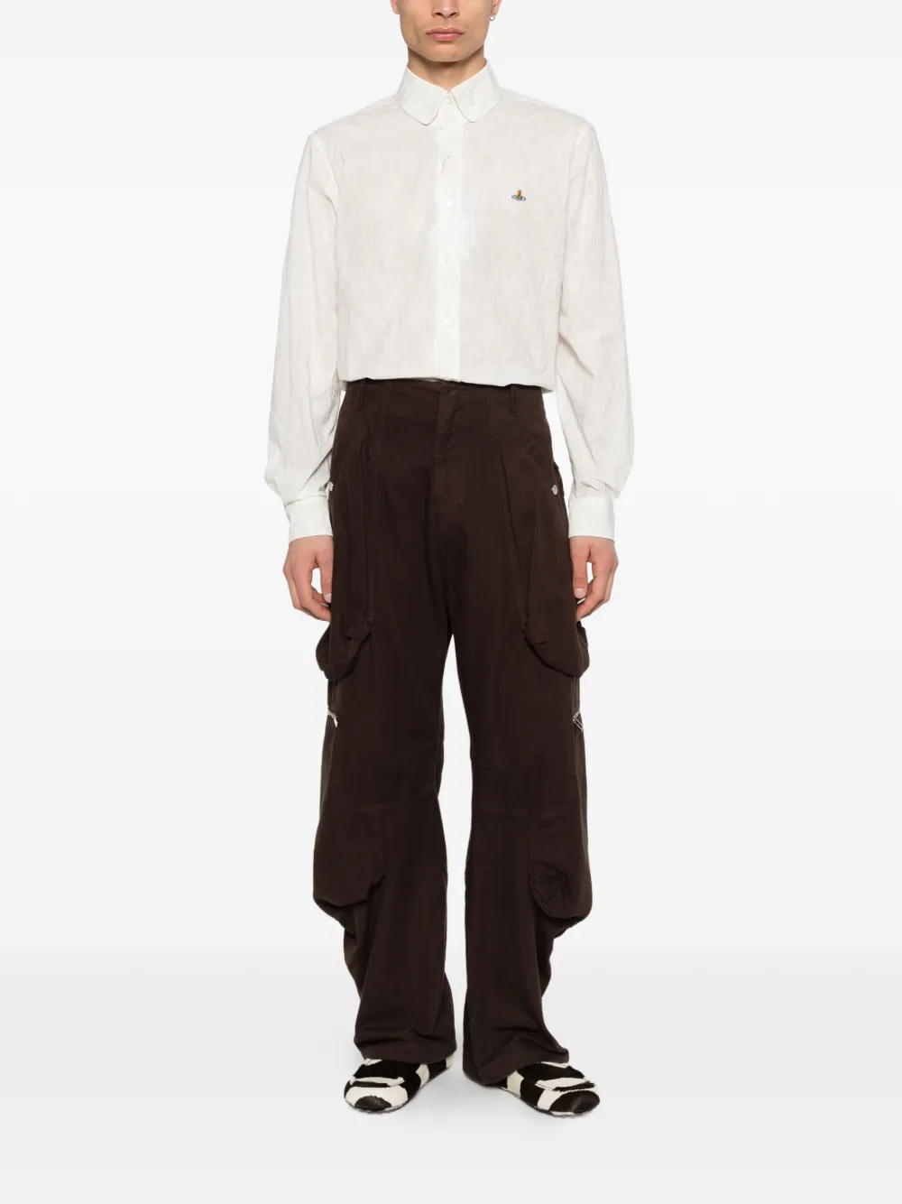 Vivienne Westwood Overhemd met knoopsluiting en Orb-detail Wit