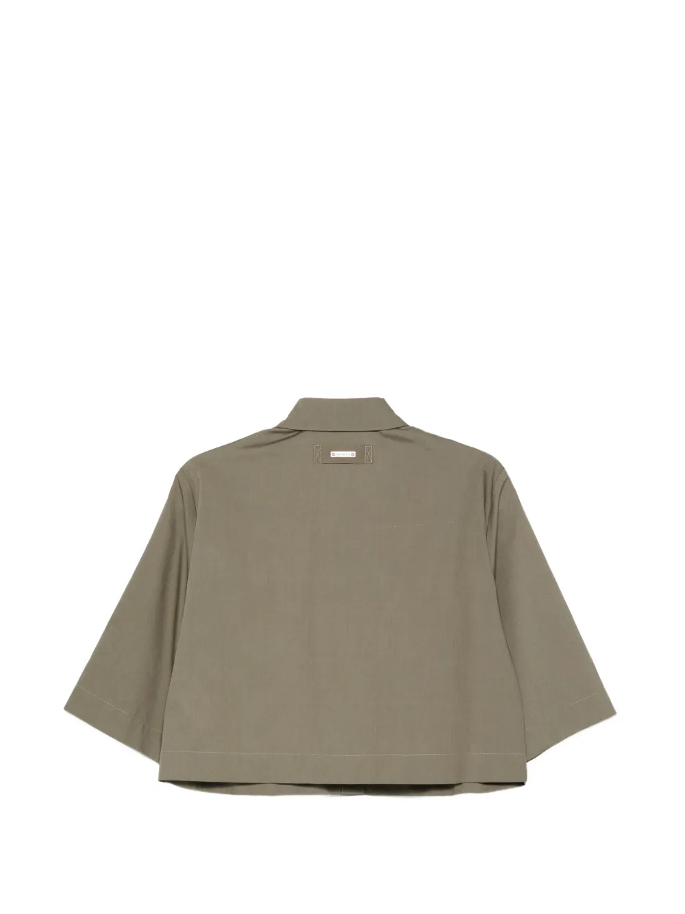  Iceberg Eyelet Collared Top - Green 