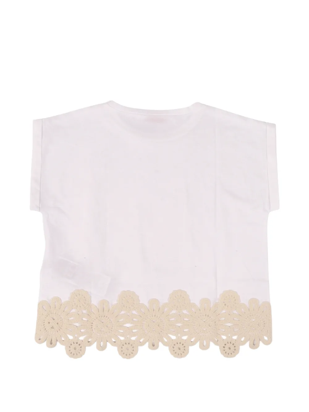  Liu Jo Kids Crochet-trim T-shirt - White 