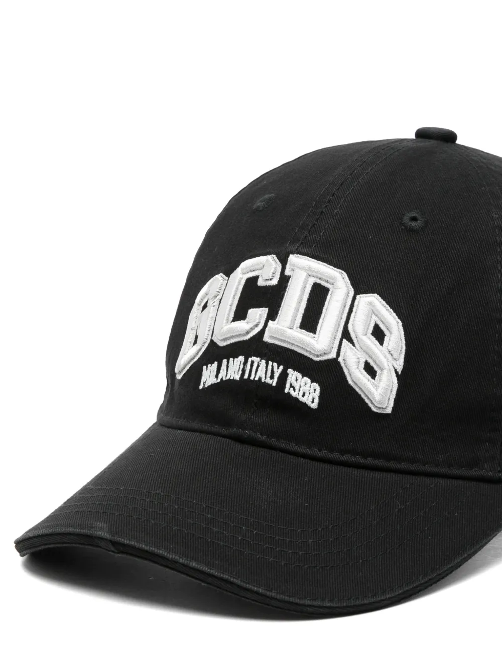 GCDS Honkbalpet met geborduurd logo Zwart